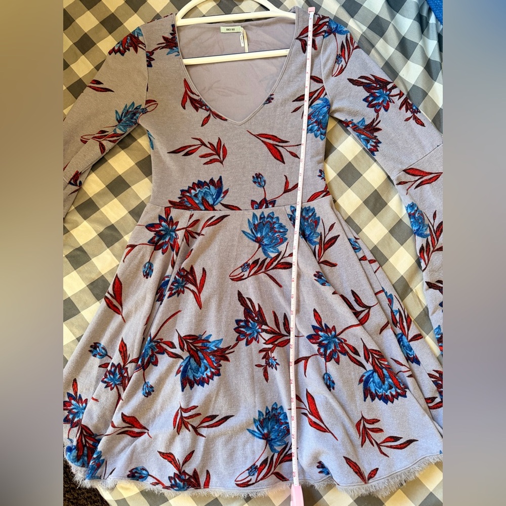 Kimchi Blue Floral Bell Sleeve Mini Dress XS Boho Cottagecore - Picture 8 of 8